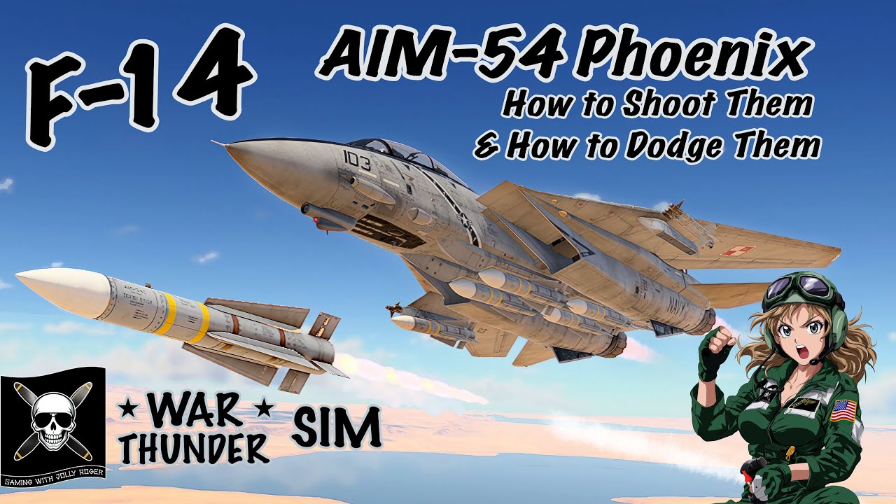 F-14 and AIM-54 Phoenix: How to Fire and Dodge the Missile in SIM. War Thunder Gameplay TWS tutorial