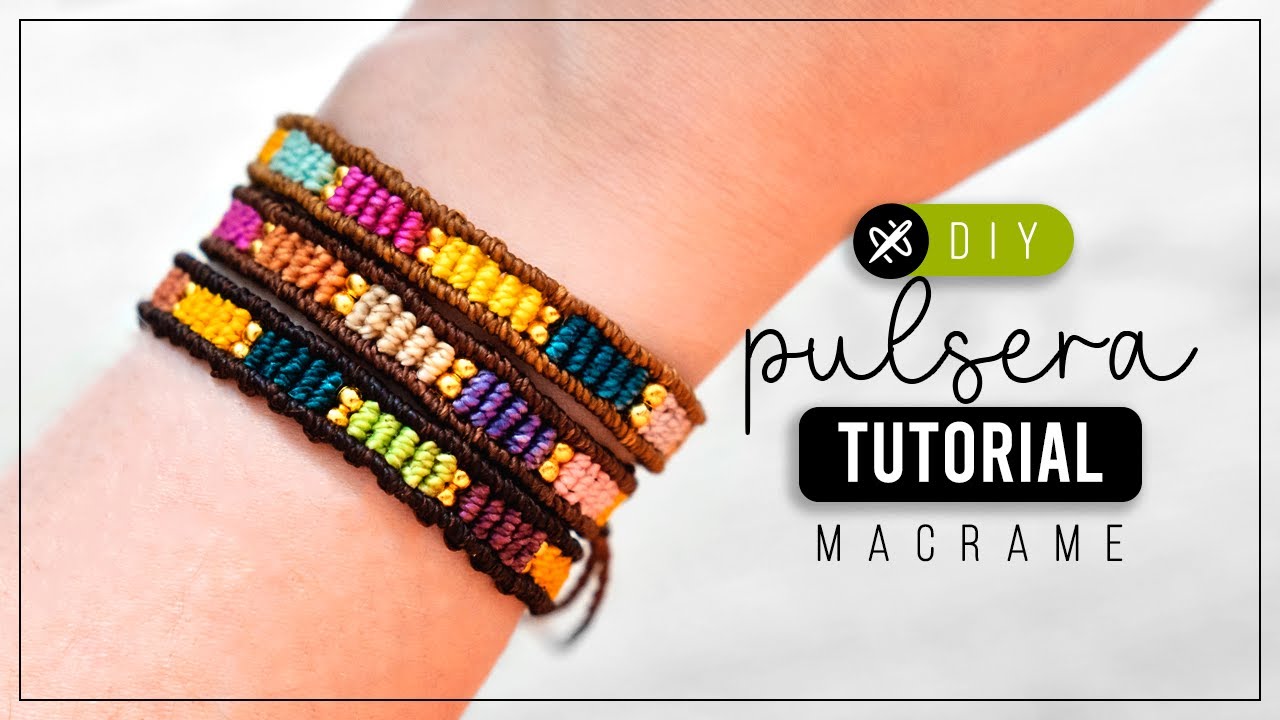 Pulsera Lego ♻️ Como hacer pulsera boho con retazos de hilo | diy tutorial ● macrame bracelet 345