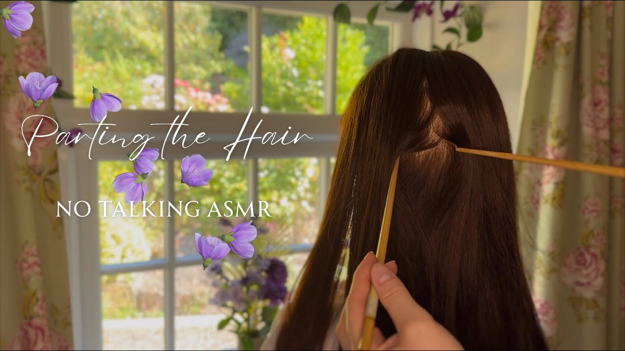 ASMR Wooden Chopstick Hair Parting & Light Scratchy Scalp Tingles | No Talking ASMR 