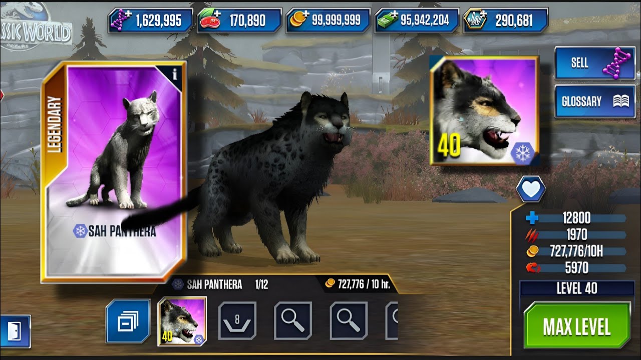 SAH PANTHERA MAX LEVEL! 🔥 Is it the Strongest Cenozoic? | Jurassic World: The Game 2026