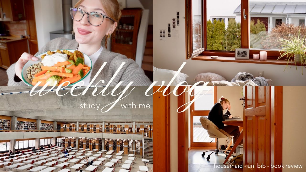 weekly vlog 🌟📚 // study with me // book review // uni bib // housemaid