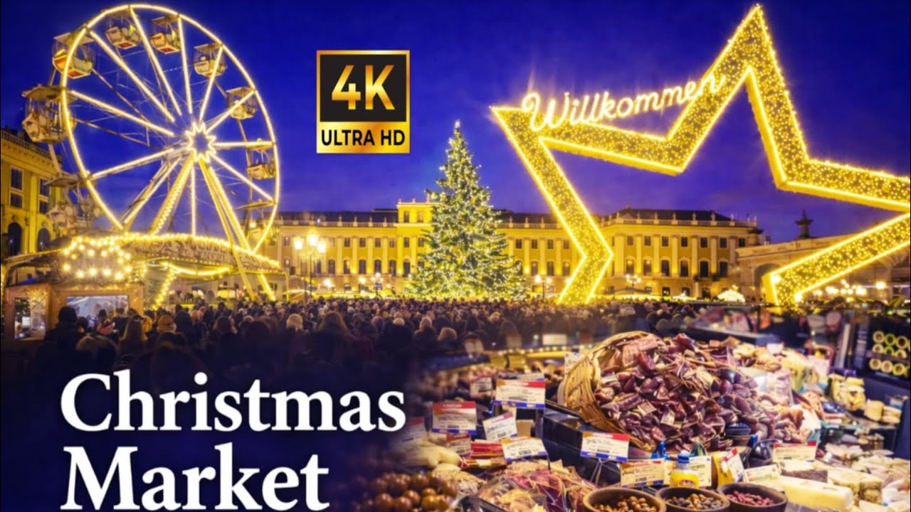 Венская рождественская ярмарка 🇦🇹🎄 | 4K | Одна из лучших в Европе #австрия