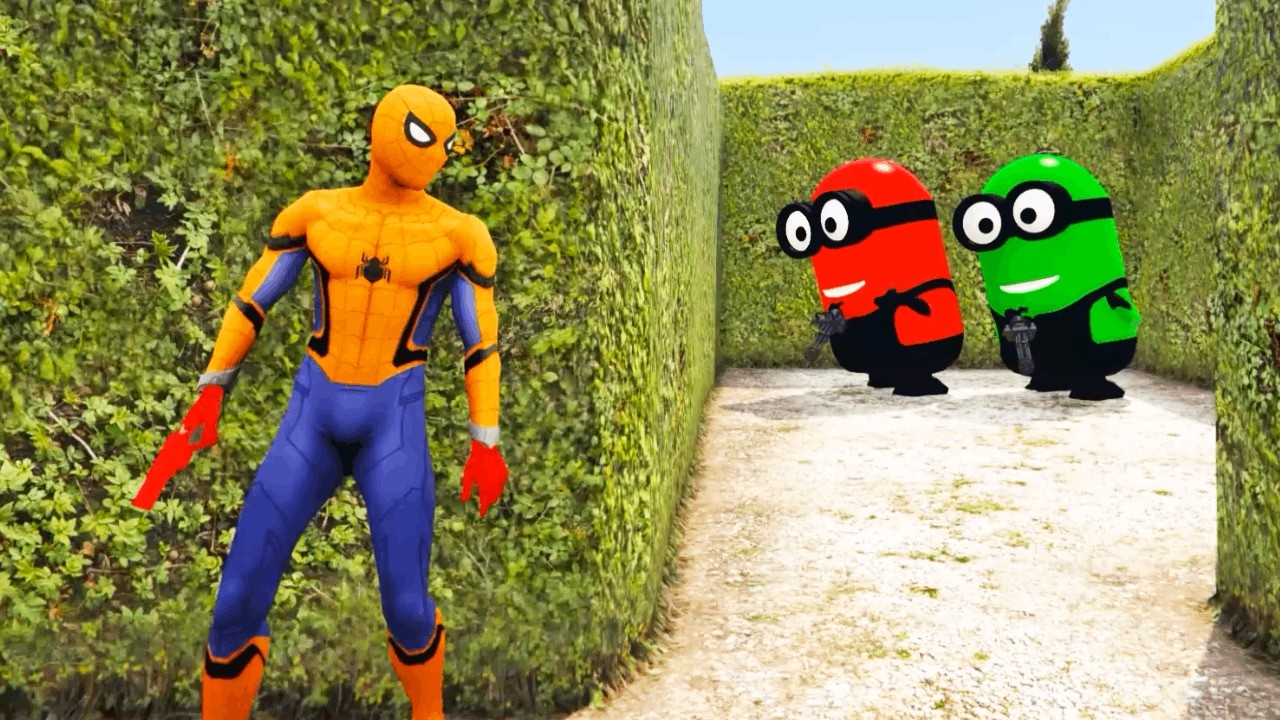 GTA 5 Funny Ragdoll Spiderman vs Blue Minion Epic Episode #09