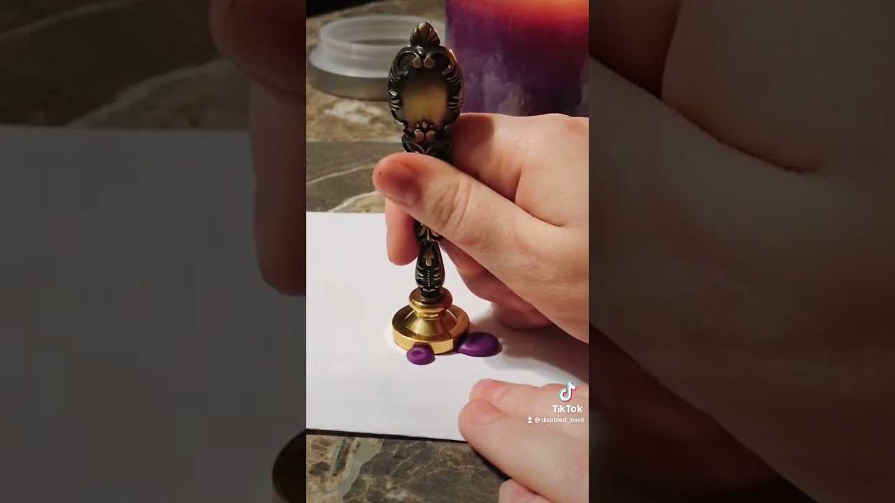 Vintage wax seal #satifying #waxseal #wax #waxmelts #vintage #calming #asmr #waxstamp #stamp #seal