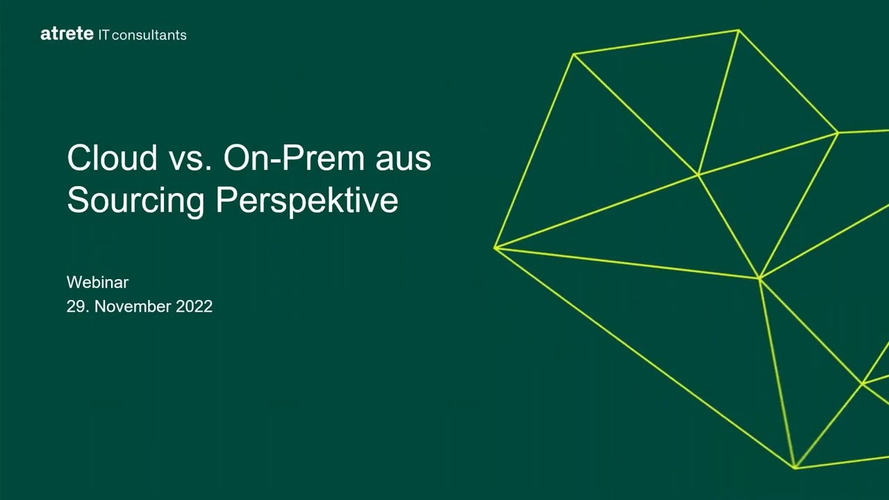 Cloud vs. On‑Prem in einer öffentlichen Beschaffung: Herausforderungen und Lösungen