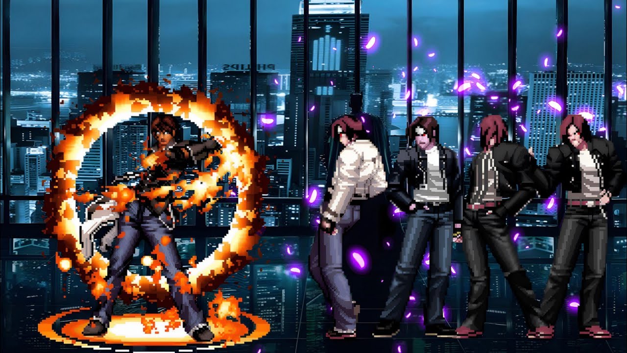 [KOF Mugen] Kyo YUUHI vs Orochi Kyo Team