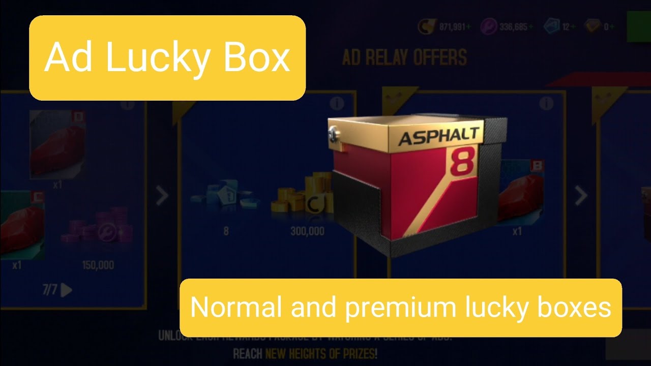 [Asphalt 8] Ad Lucky Boxes *OVERPOWERED*