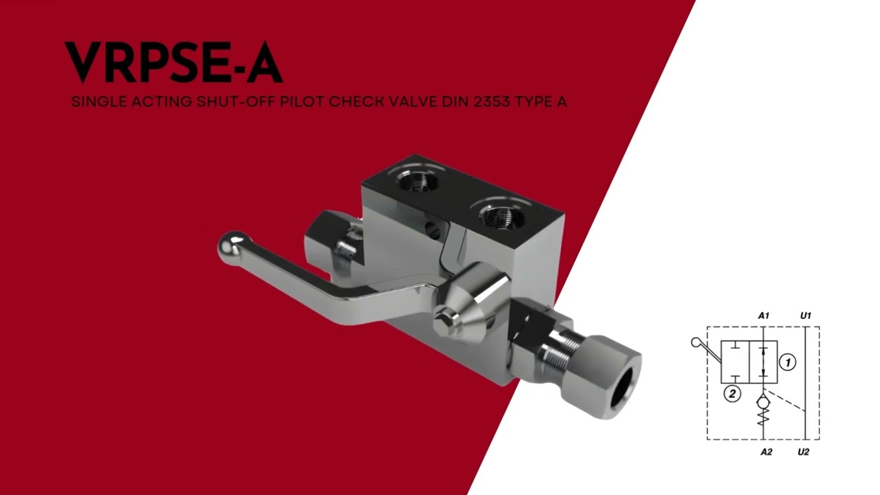 SINGLE ACTING SHUT-OFF PILOT CHECK VALVE DIN 2353 TYPE A &ndash; VRPSE-A | HFD Hydraulic