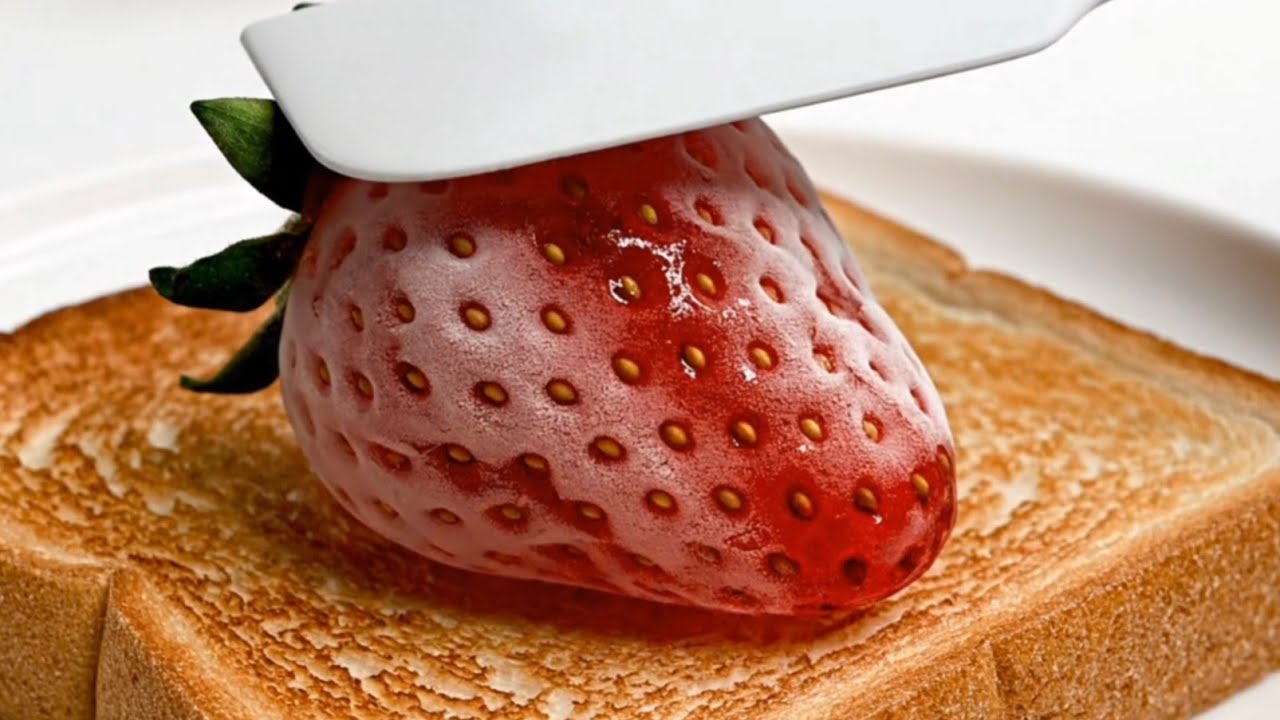 Spreading on Toast fruit | Oddly satisfying relaxing ASMR #asmr 