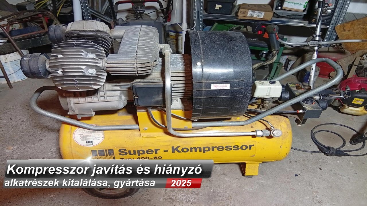 Kompresszor javítása és a hiányzó alkatrészek legyártása