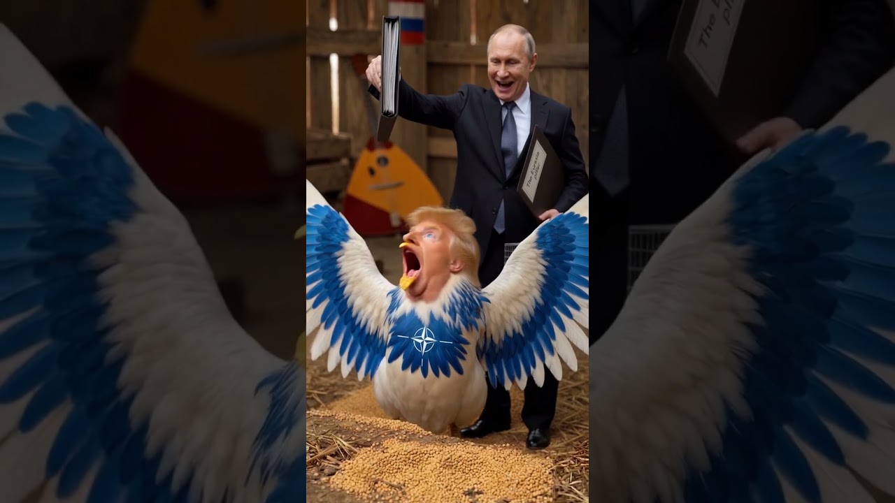 Global Affairs Simplified by Chickens || 😆💥 || #trump #funny #satire #putin