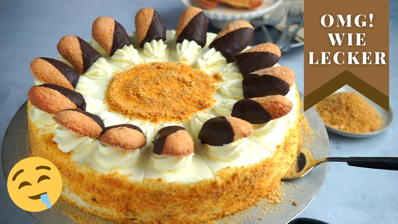 DIE MÜSST IHR PROBIEREN - NO BAKE TORTE - Malakoff Torte mit Kaffee, Nüssen & Sahne