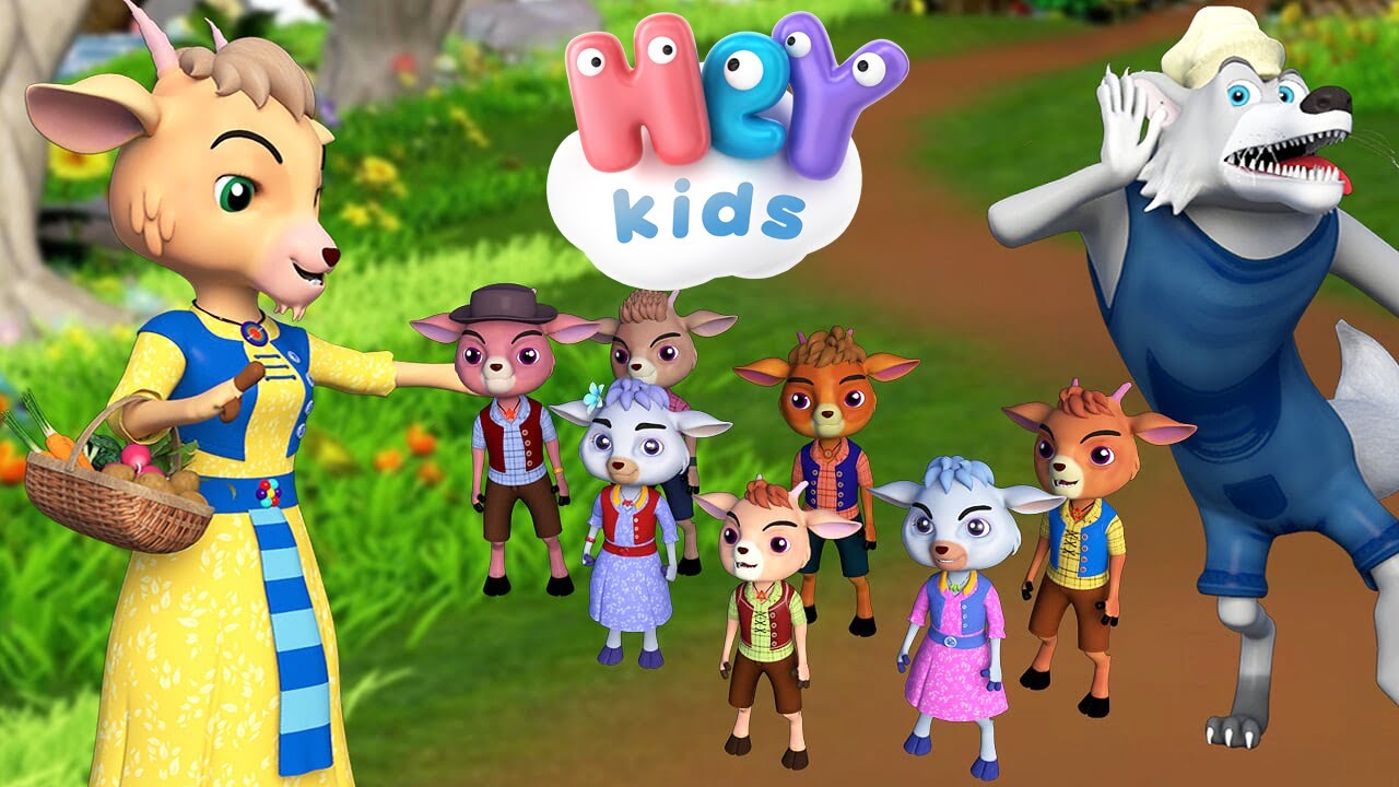 O Lobo Mau e Os Sete Cabritinhos 🐺 Historinha Infantil - HeyKids Português