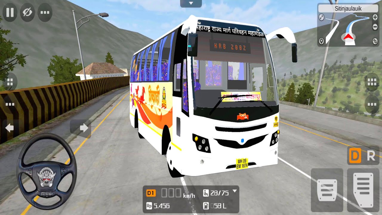MSRTC Shivshahi Bus Driving in Bus Simulator Indonesia Android Gameplay | Bus Wala Game | Bus Game