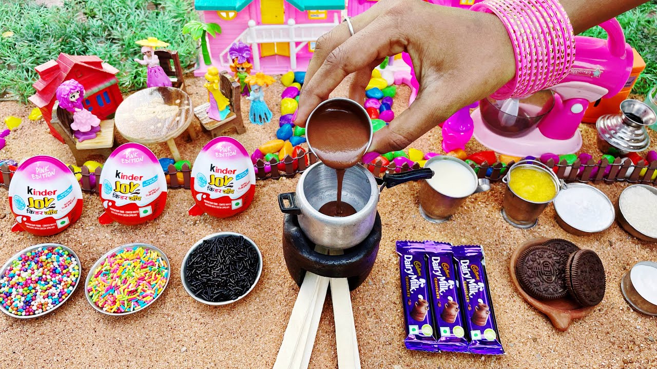 Miniature Kinder Joy & Oreo Cake Recipe | Kinder Joy Cake | Oreo Biscuits Cake Recipe|90’s Miniature