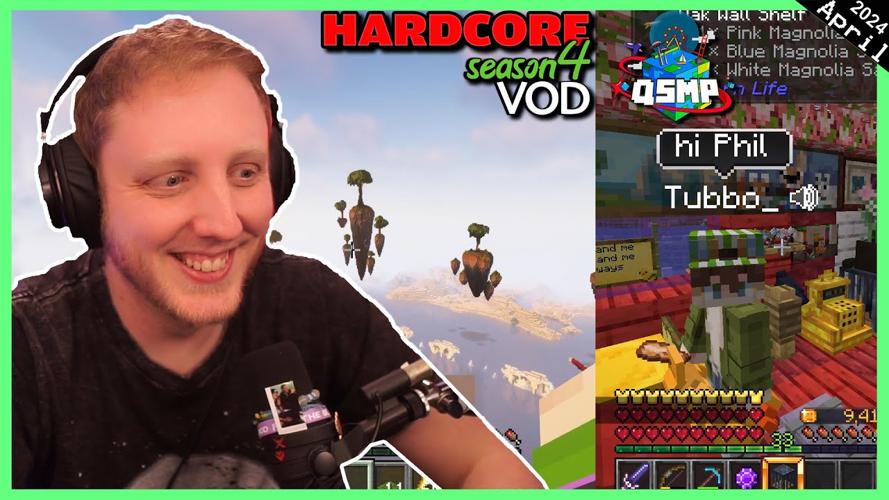 Hardcore boi & QSMP - big sad boi hours ft. Tubbo - Philza VOD - Streamed on April 17 2024