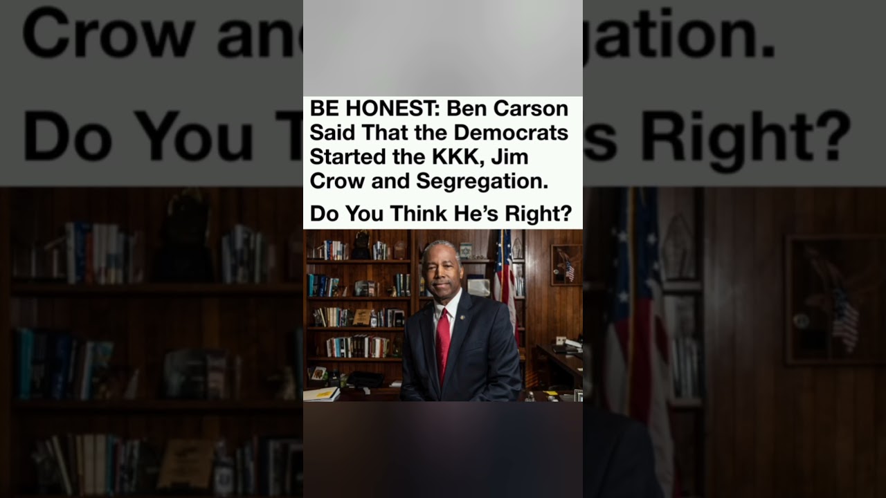 Ben Carson's claim sparks debate 🇺🇸🤔 #BenCarson #Politics #History #Democrats #News #Debate #Viral