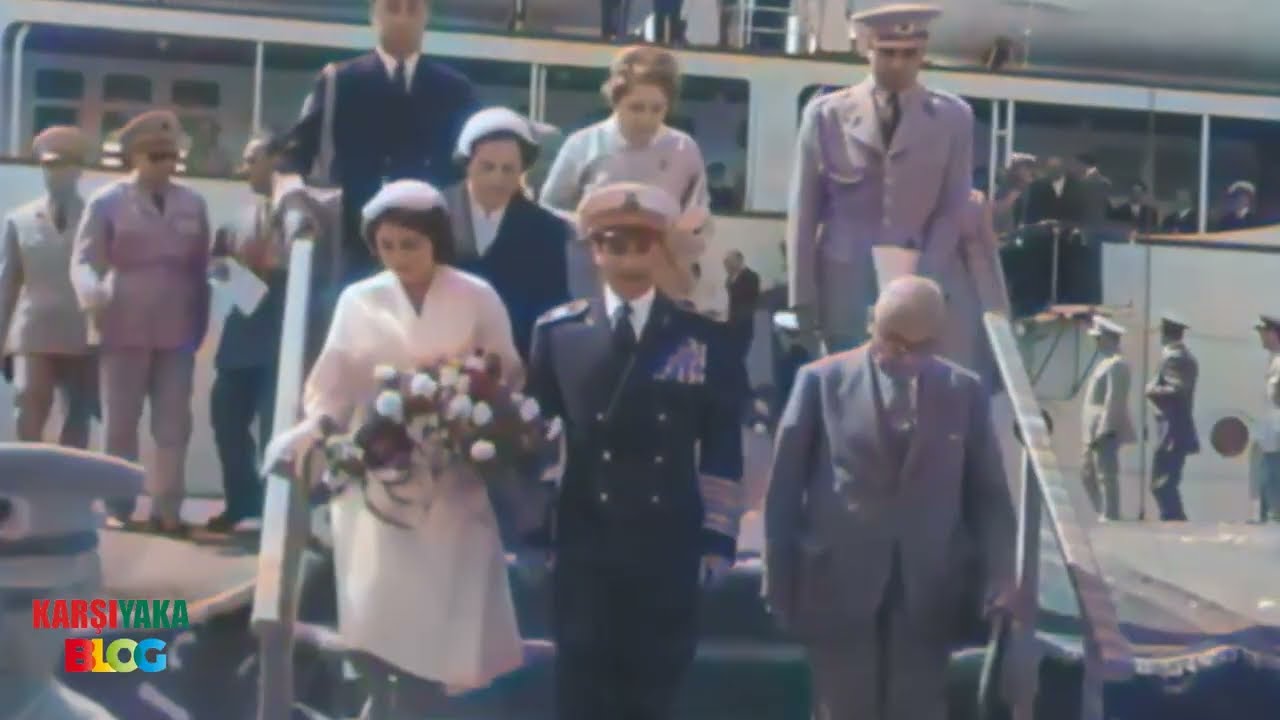 #izmir Mayıs 1956  İran Şahı Muhammed Rıza Pehlevi Ziyareti