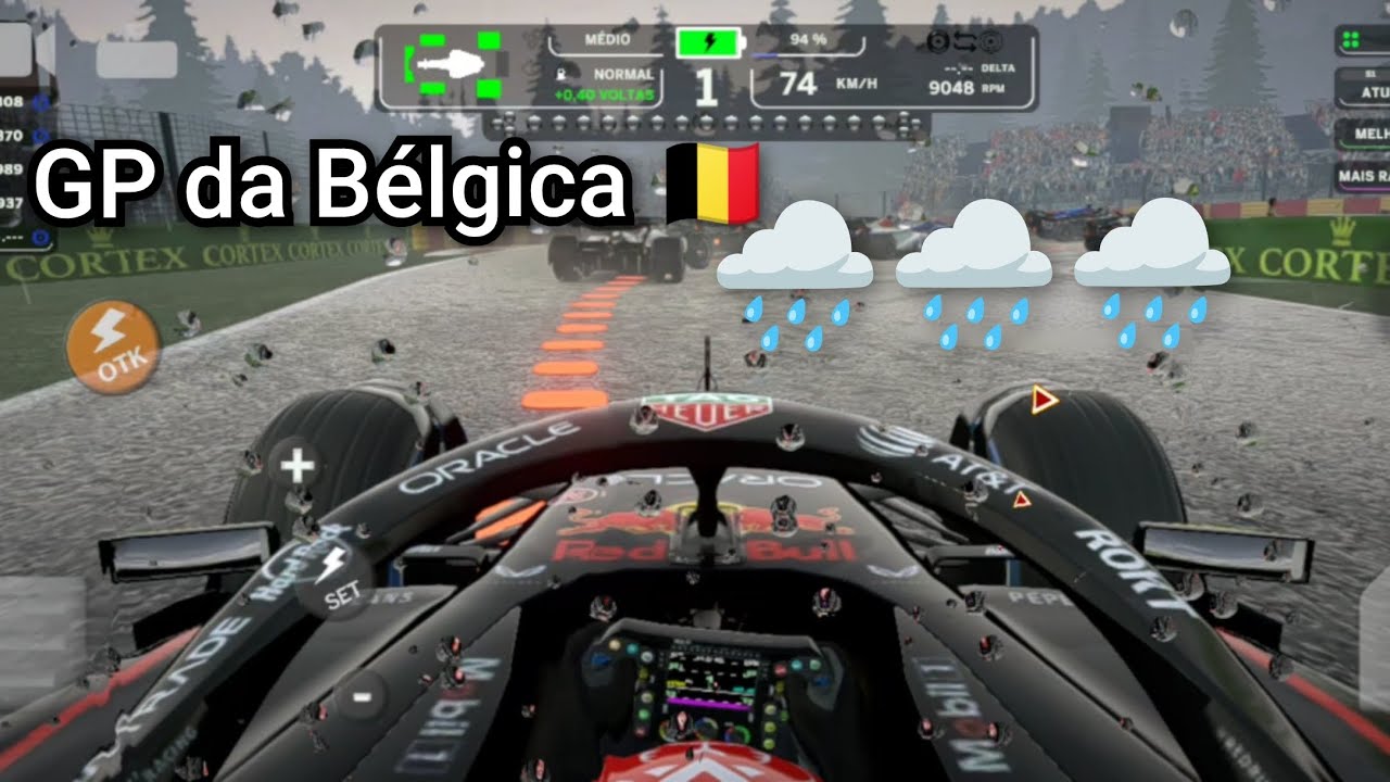Muita chuva no GP da Bélgica, não me sai muito bem ( Ala Mobile Gameplay)