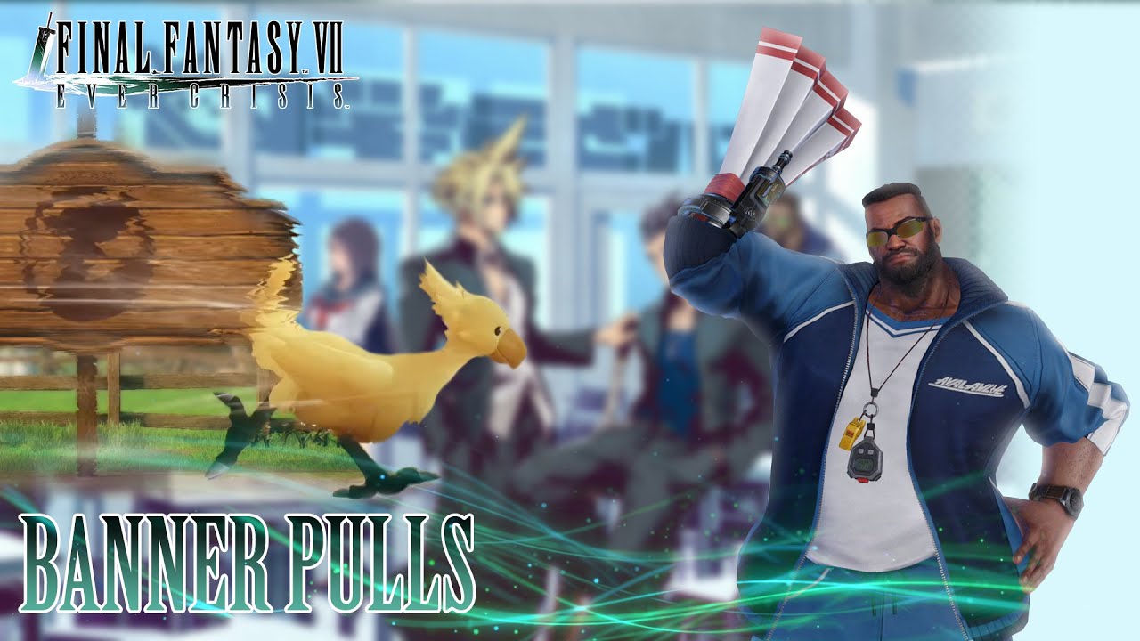 Academy Barret banner pulls || Final Fantasy VII Ever Crisis
