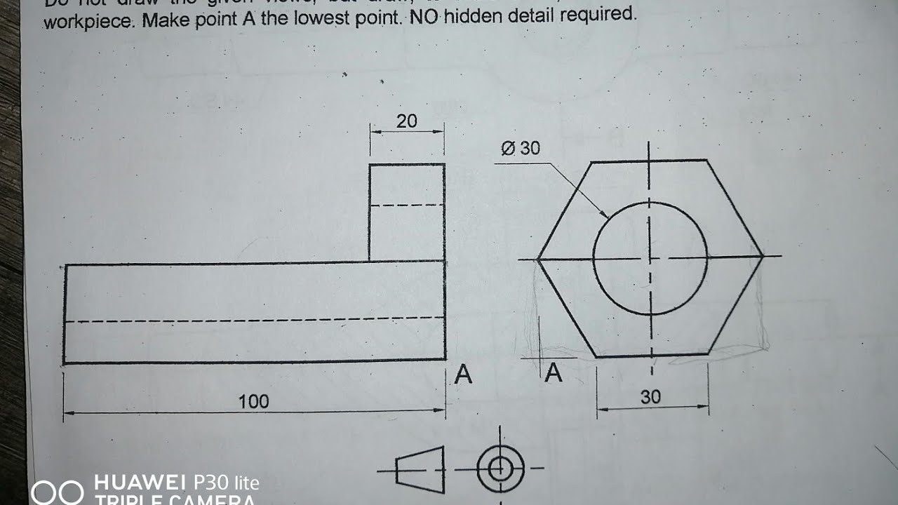 Engineering Drawing N2 ( 12/11/18) Question 4