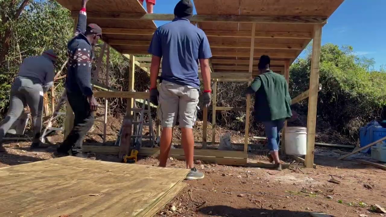 Building a chicken coop in The Bahamas 