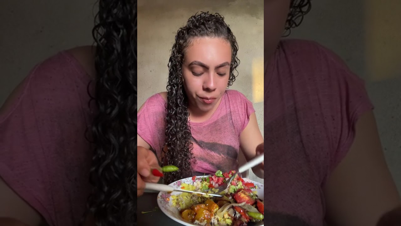 Caxixe e feijão verde no almoço de hoje