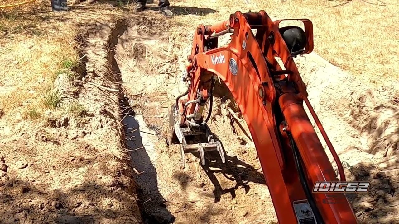 Septic System leak search with the Kubota U17