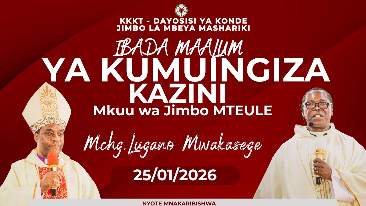 IBADA YA KUMUINGIZA KAZINI MKUU WA JIMBO LA MBEYA MASHARIKI 