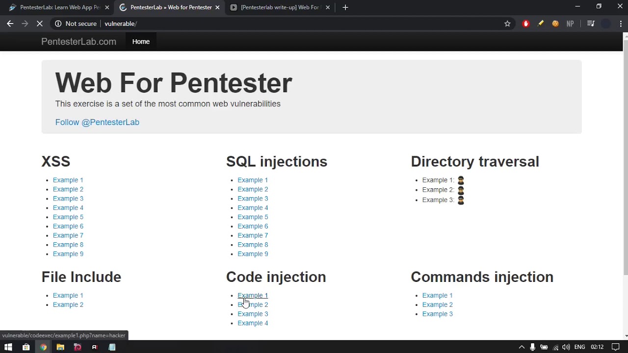 Web for Pentester - Code Injection