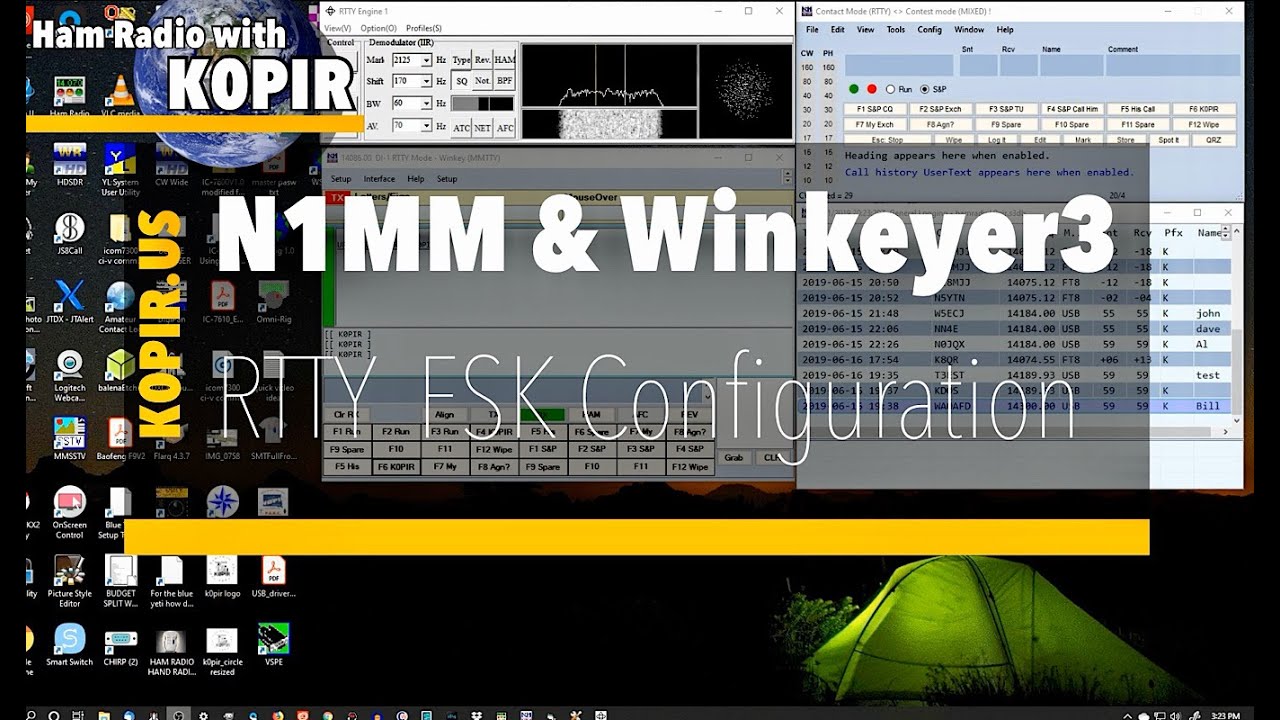 Конфигурация N1MM Winkeyer3 RTTY FSK