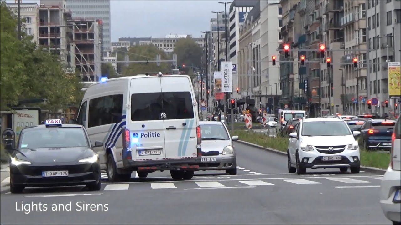 Emergency vehicles chaos responds in Brussels 2/11/2024