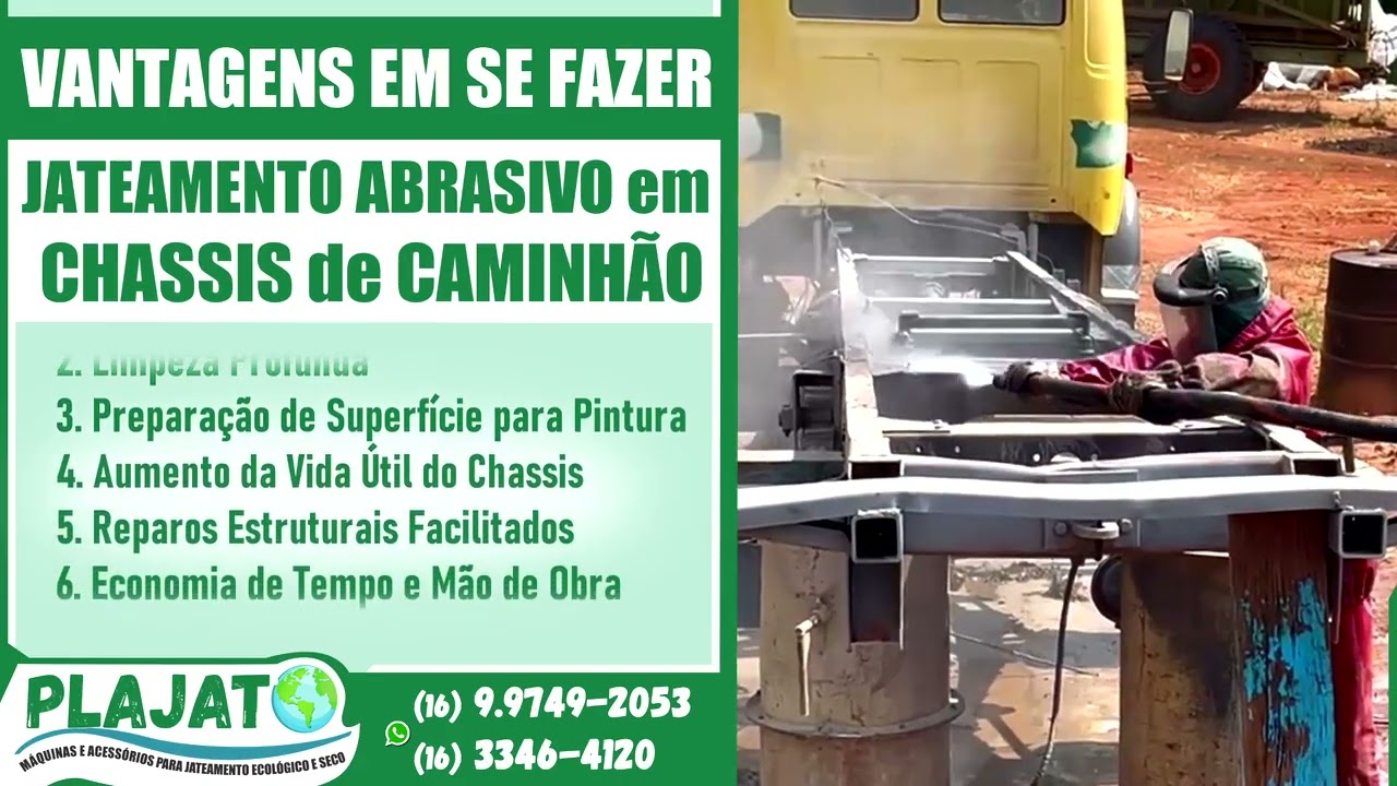 Jateamento Abrasivo,em Chassi De Caminhão!