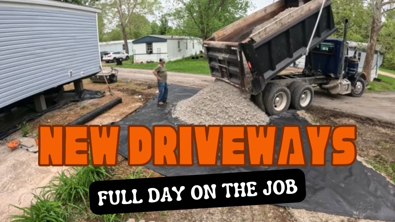 A Day of New Driveway Installs with Rock Hauls and Site Prep