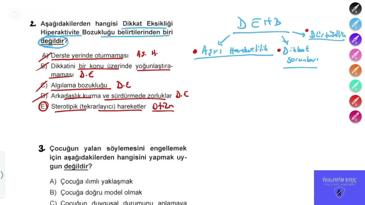 Çocuk Ruh Sağlığı Dersi Soru Çözümü