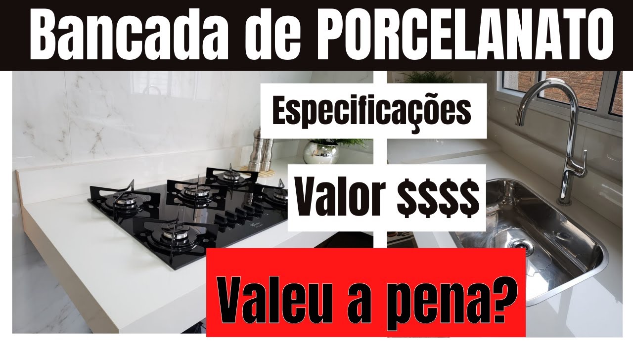 BANCADA/PIA DE PORCELANATO | VALOR? VALEU A PENA? NOS ARREPENDEMOS? MANCHA? / MINHA EXPERIÊNCIA