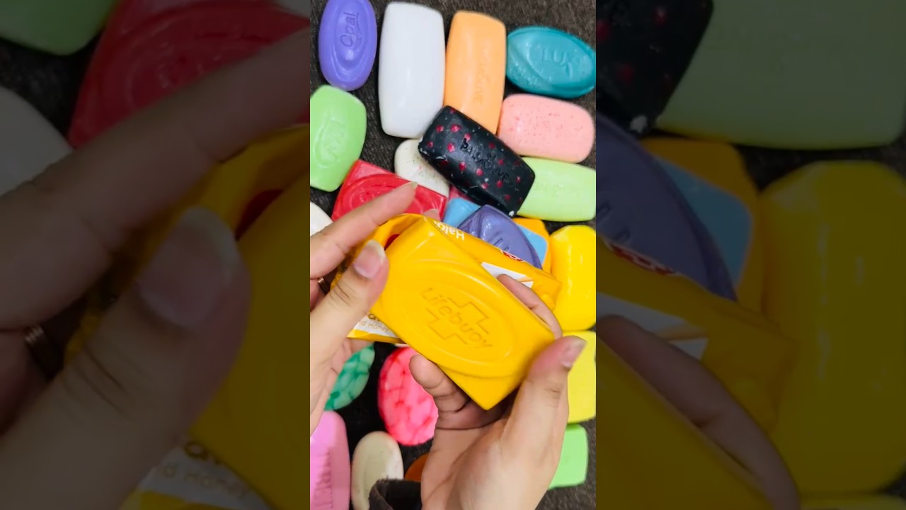 YELLOW SOAP Unpacking ASMR Soap Opening #satisfying #rainbowsoap #soap #асмрsoap #asmr #soapcutting