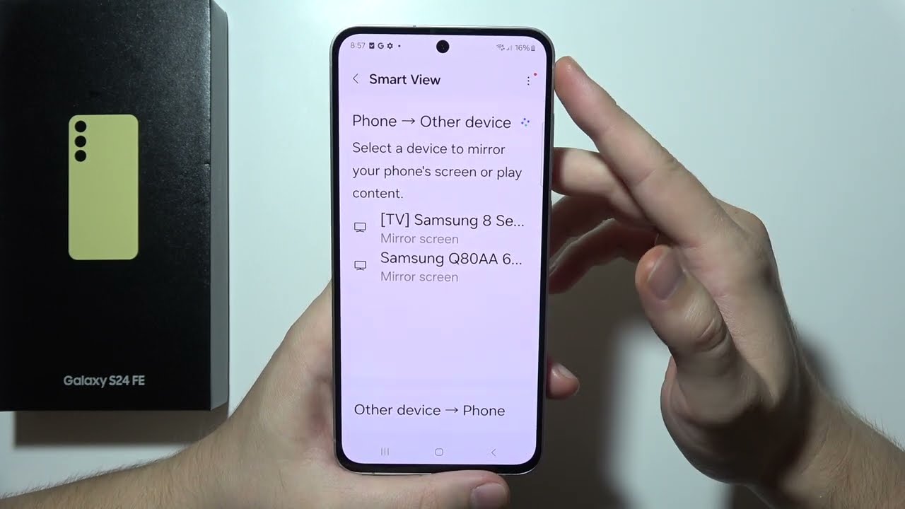 Samsung S24 FE: How to Cast to TV (Screen Cast)