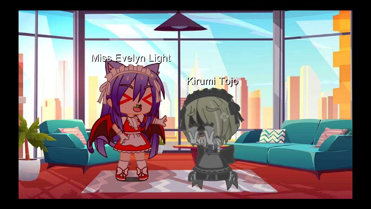 Miss Evelyn Light Scared Kirumi Tojo With Sally exe mask/Grounded By @1_LUV_EDDY_LINGO 