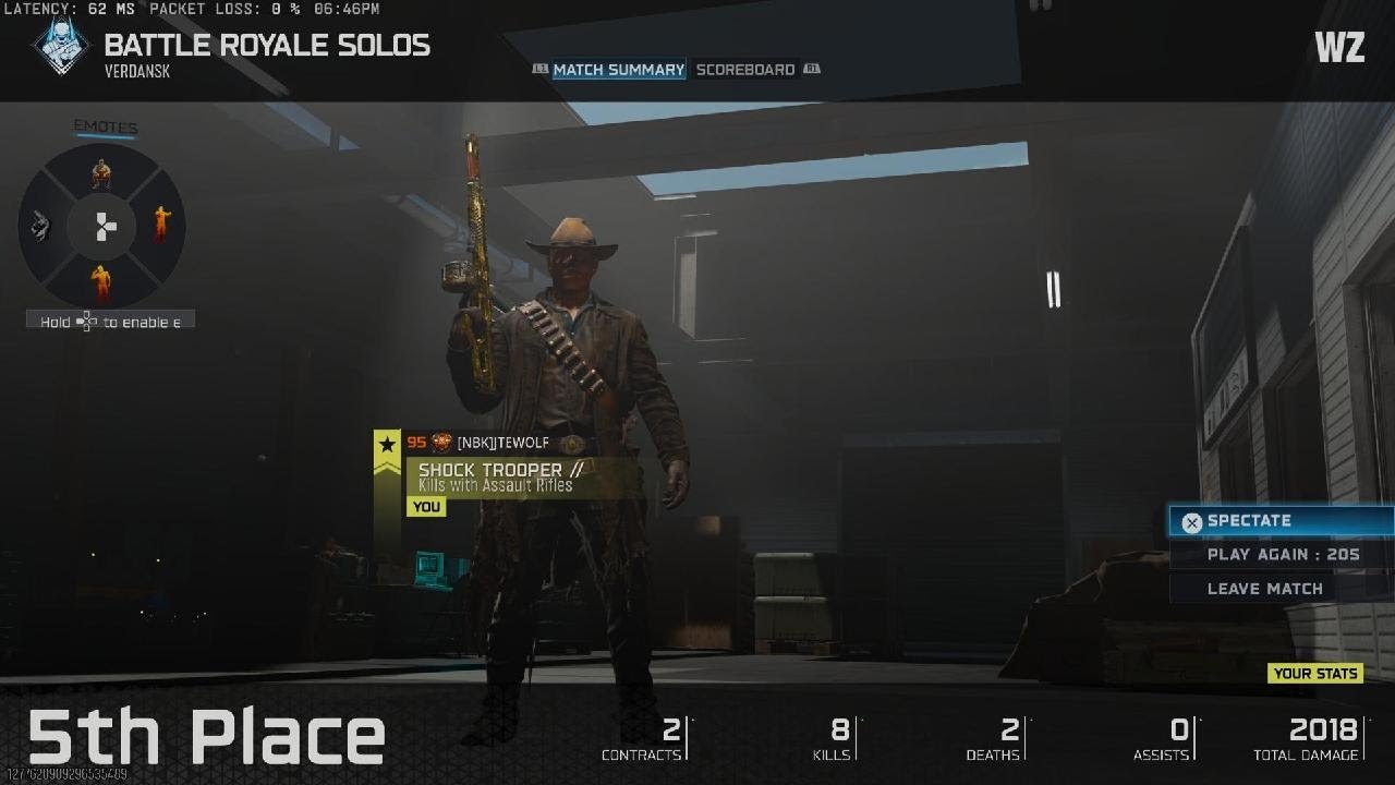 Call of Duty_Warzone BR Solo 8&2 5th