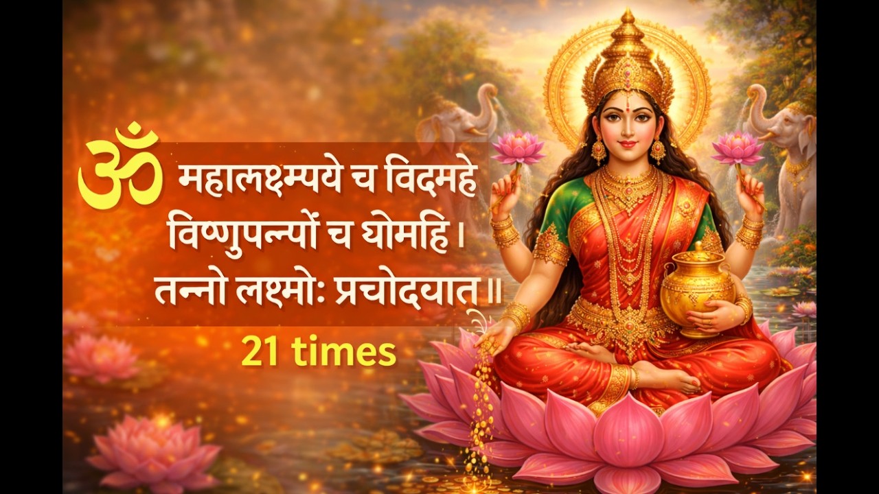 ॐ महालक्ष्म्यै च विद्महे विष्णुपत्न्यै च 21 Times