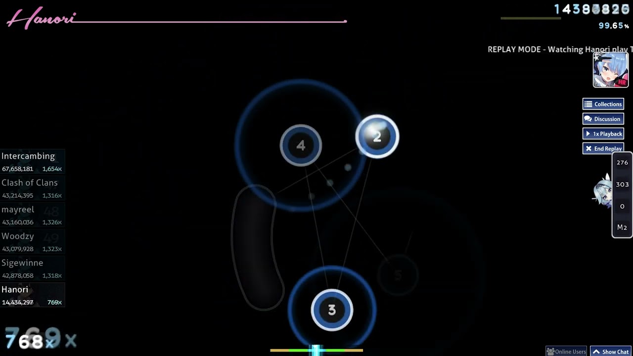 [osu!] TUYU - Namikare [Withering Tears] +HR 99.61% Choke (601pp)