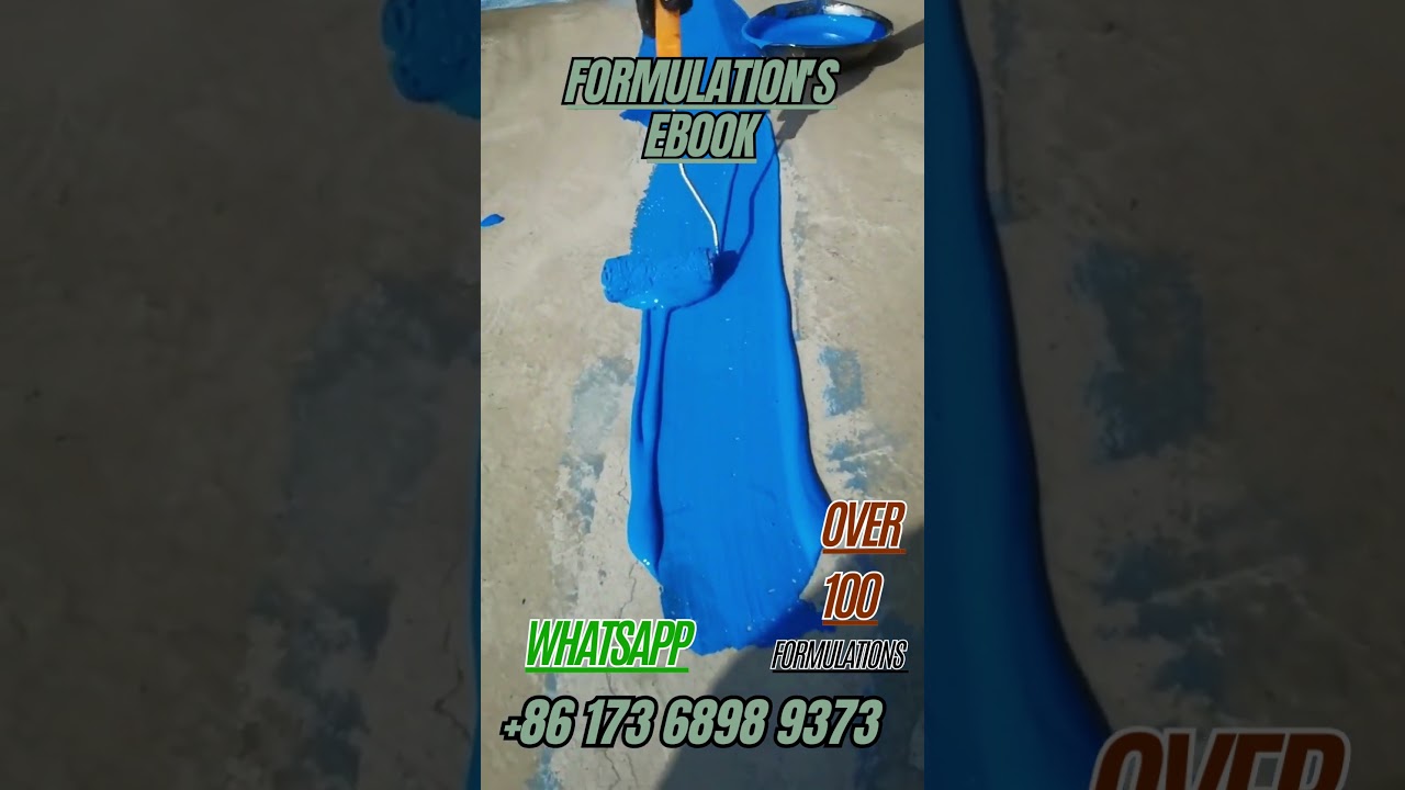 WATERPROOFING PAINT/COATINGS FORMULATIONS.PAINT RAW MATERIALS PAINT FORMULATIONS MODERN FORMULATIONS