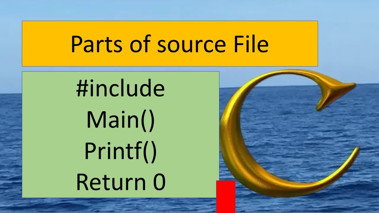 Parts of a Source File | C Language || Lesson Three