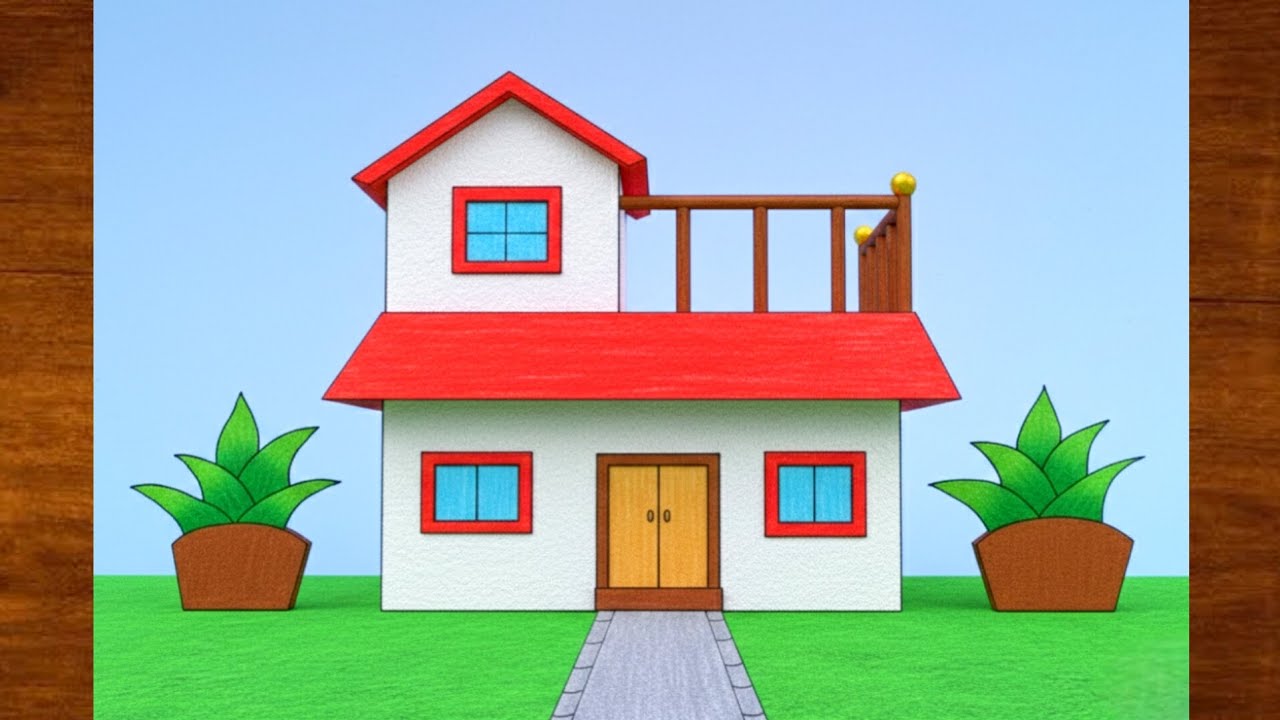 How to draw a House ll #house drawing 