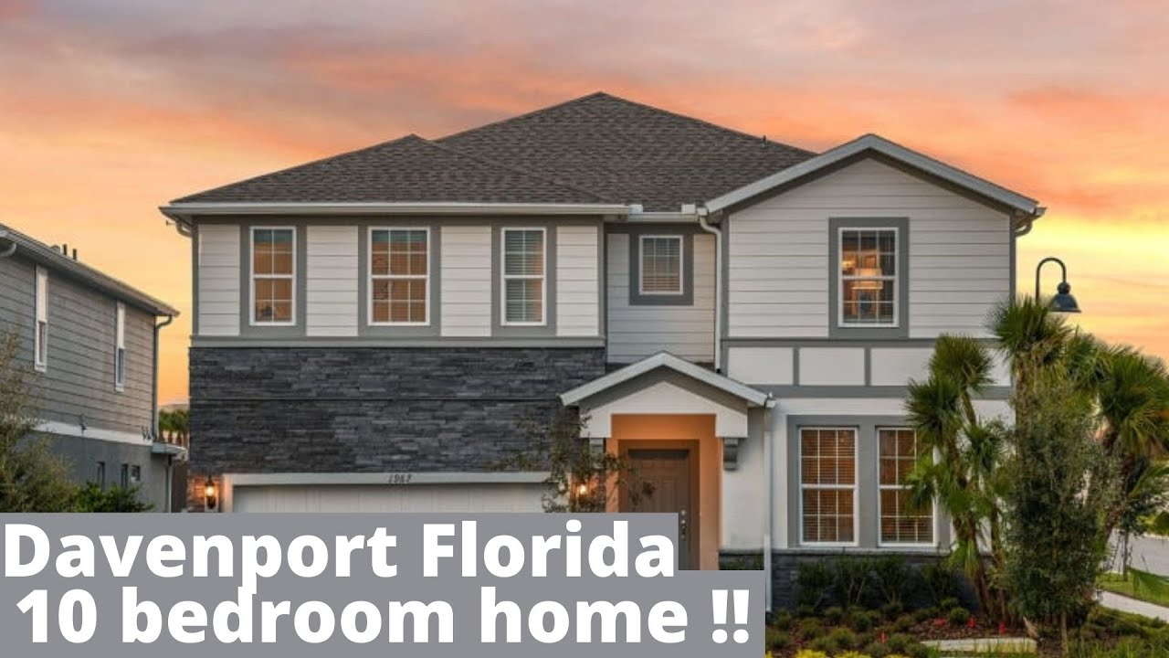 10 Bedroom Home in Davenport Florida | New Home Tour | Pulte | Windsor Island Lakeshore Model