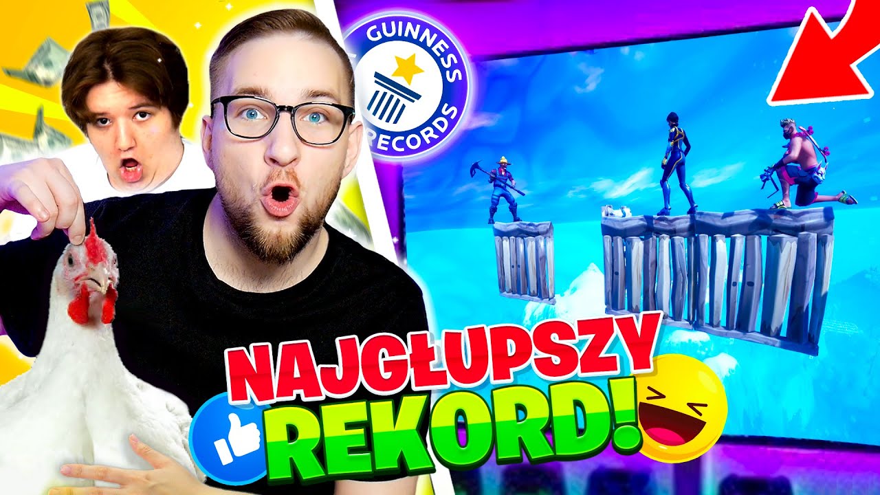 Pobiliśmy REKORD ŚWIATA w NAJGŁUPSZYM SKYBASE w Fortnite! 🤣