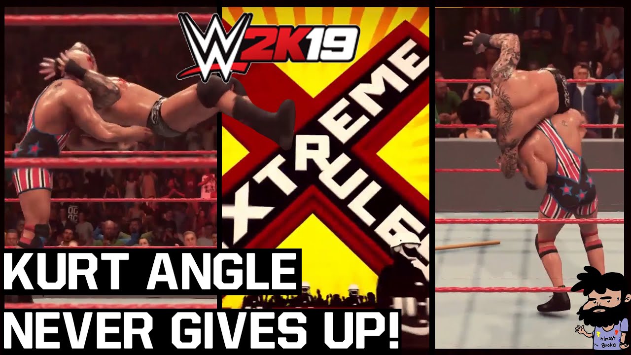 Kurt Angle Never Gives Up! | WWE 2K19 Extreme Rules |  Kurt Angle vs Randy Orton Last Man Standing