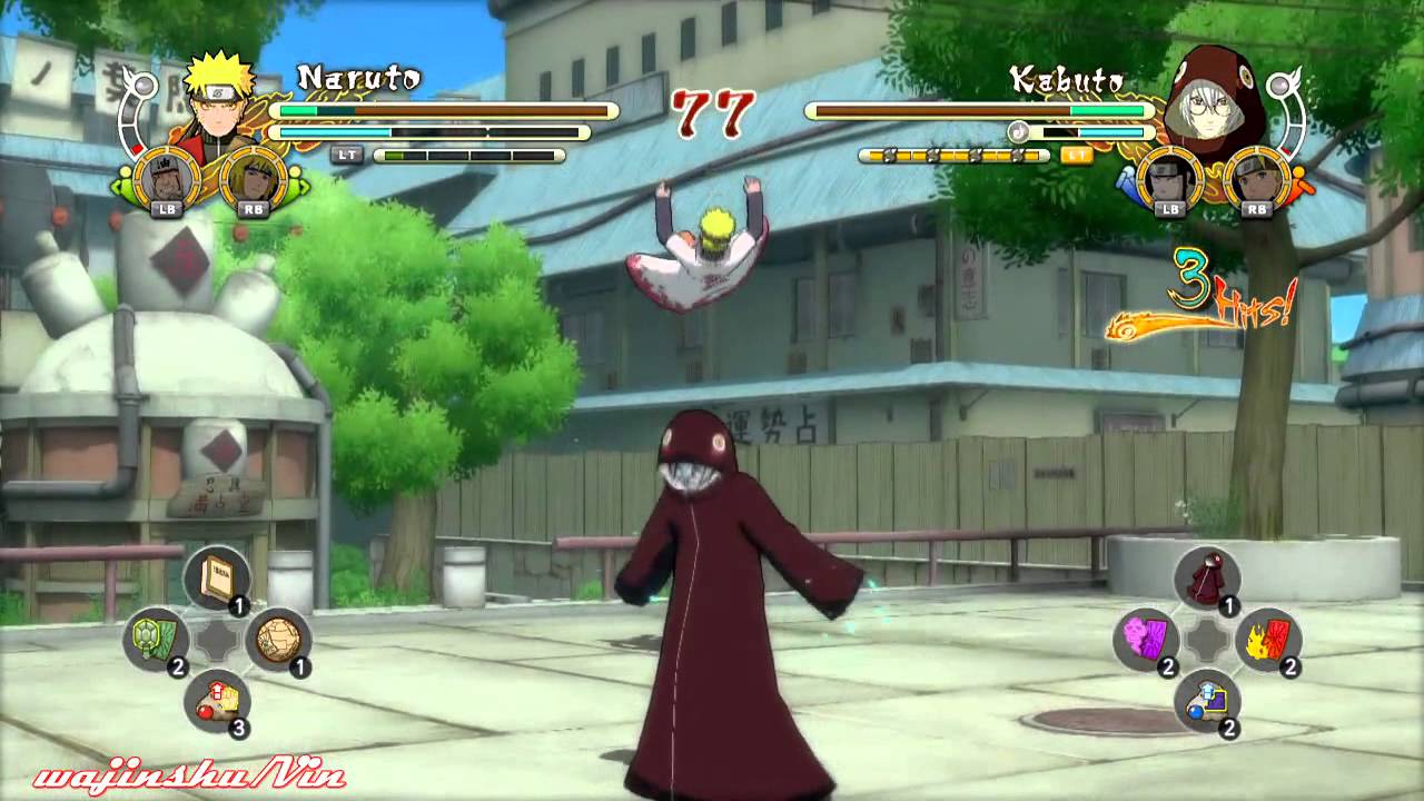 Naruto Ultimate Ninja Storm 3 Naruto Sage Mode 6 Tails Awakening vs Kabuto Gameplay