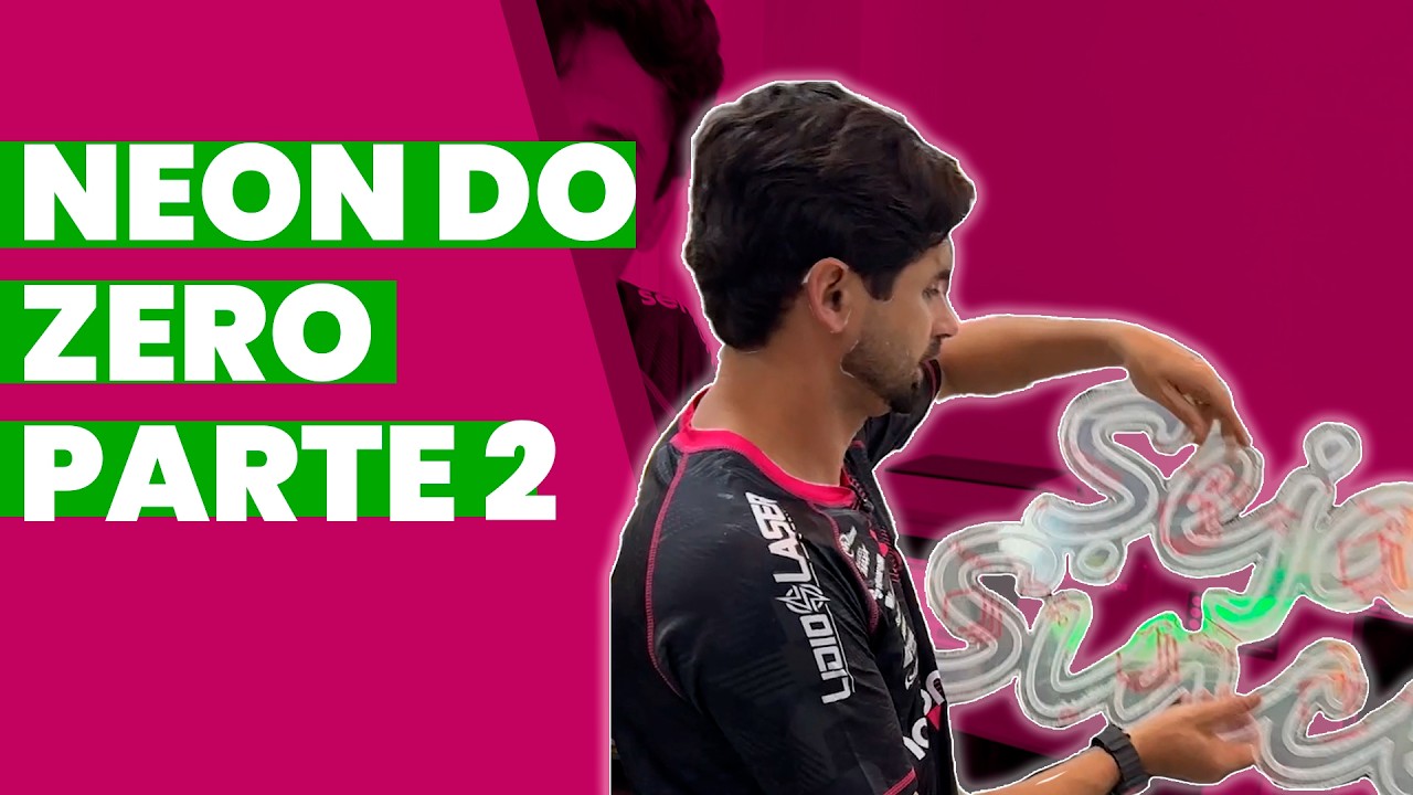 Como fazer neon do zero - PARTE 2 (cortando na Router)